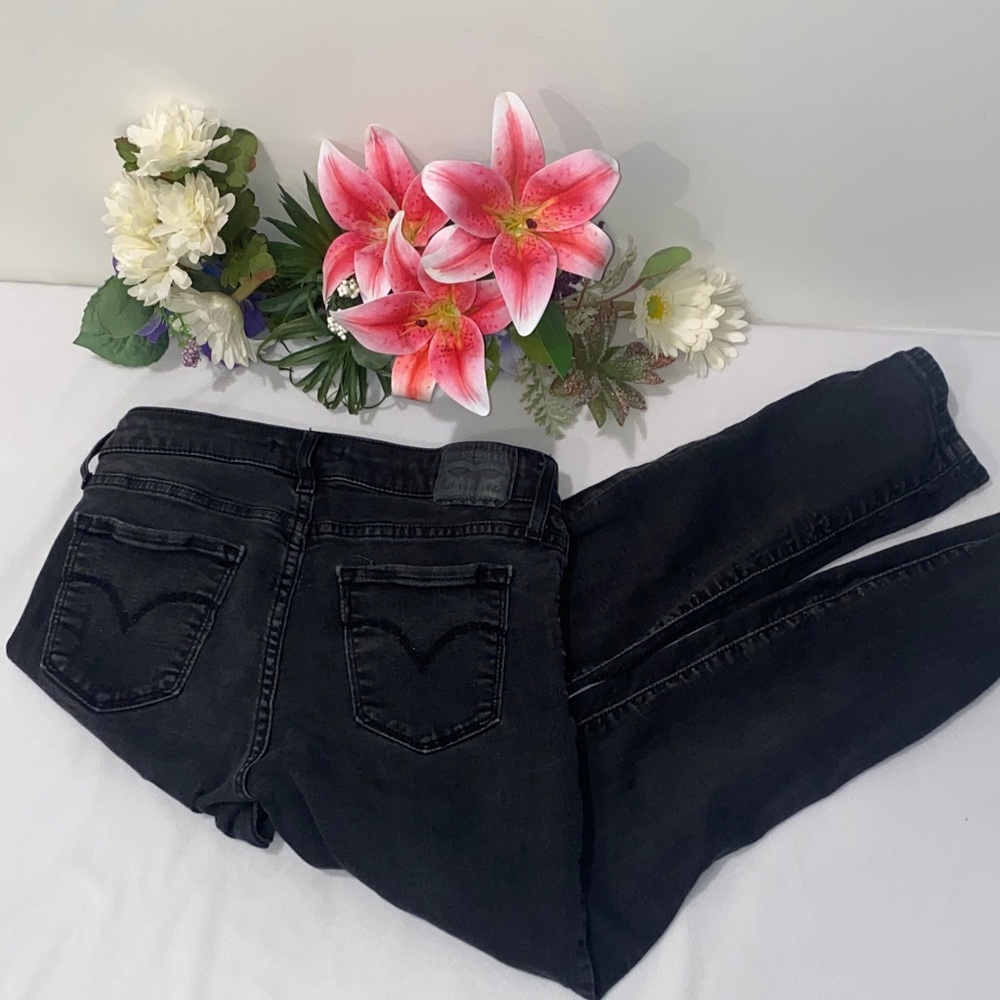 Levi's Women's Charcoal Skinny Ankle Jeans - Picture 3 of 5